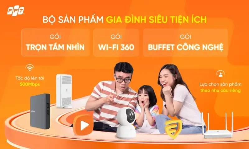 Gói Cước Internet GIGA F3 Mạng FPT