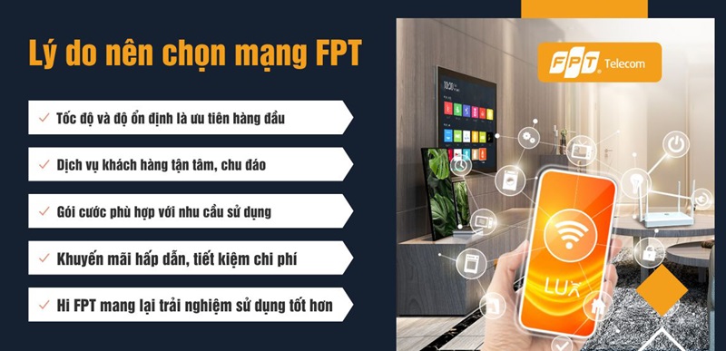 Những lợi ích khi sử dụng dịch vụ lắp đặt mạng FPT
